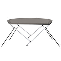 Bimini di Prua con Tendalino 2 Archi Grigio 180x150x110 cm