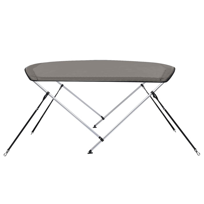 Bimini di Prua con Tendalino 2 Archi Grigio 180x150x110 cm