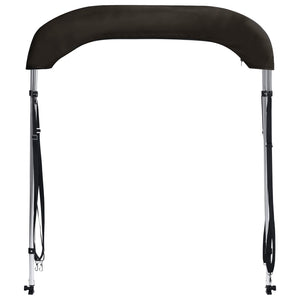 Bimini di Prua con Tendalino 2 Archi Nero 180x130x110 cm 94796