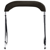 Bimini di Prua con Tendalino 2 Archi Nero 180x130x110 cm