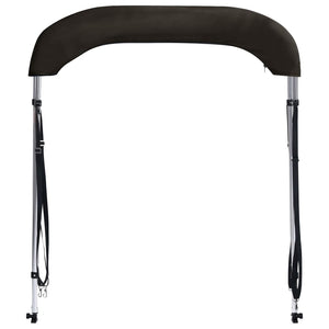 Bimini di Prua con Tendalino 2 Archi Nero 180x150x110 cm 94797