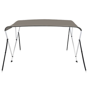 Bimini di Prua con Tendalino 3 Archi Grigio 183x140x137 cm