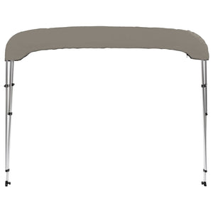 Bimini di Prua con Tendalino 3 Archi Grigio 183x160x137 cm