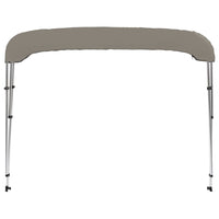 Bimini di Prua con Tendalino 3 Archi Grigio 183x160x137 cm 94799