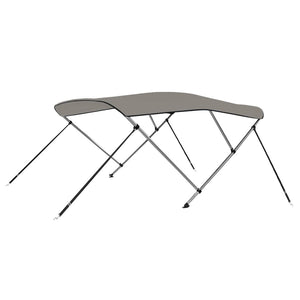 Bimini di Prua con Tendalino 3 Archi Grigio 183x160x137 cm 94799