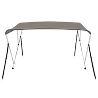 Bimini di Prua con Tendalino 3 Archi Grigio 183x196x137 cm 94801