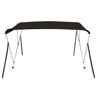 Bimini di Prua con Tendalino 3 Archi Nero 183x160x137 cm
