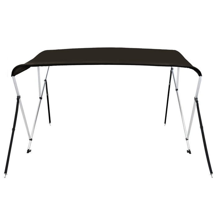 Bimini di Prua con Tendalino 3 Archi Nero 183x160x137 cm