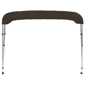 Bimini di Prua con Tendalino 3 Archi Nero 183x160x137 cm
