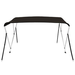 Bimini di Prua con Tendalino 3 Archi Nero 183x196x137 cm 94805