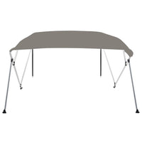 Bimini di Prua con Tendalino 4 Archi Grigio 243x196x137 cm