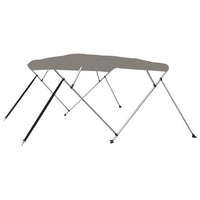 Bimini di Prua con Tendalino 4 Archi Grigio 243x210x137 cm