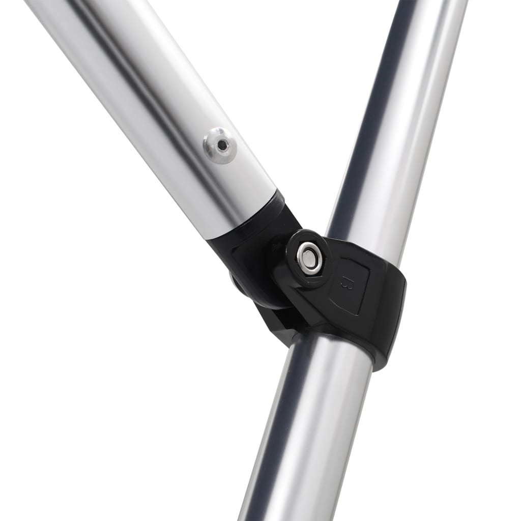 Bimini di Prua con Tendalino 4 Archi Grigio 243x210x137 cm 94808