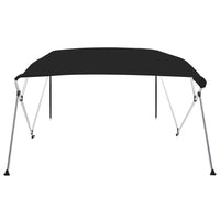 Bimini di Prua con Tendalino 4 Archi Nero 243x244x137 cm
