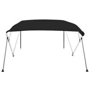 Bimini di Prua con Tendalino 4 Archi Nero 243x244x137 cm