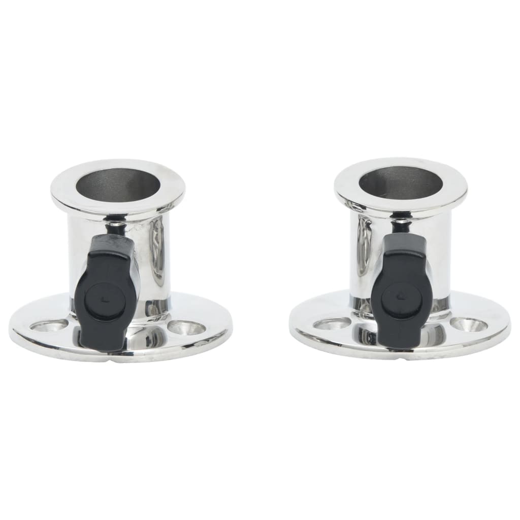 Basi Rotonde Bimini per Tubo 26 mm 2 pz in Acciaio Inossidabile 94868