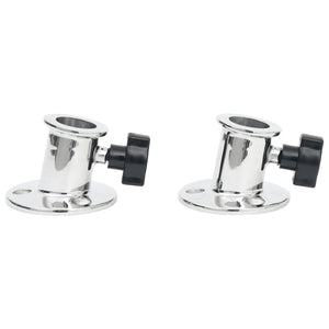 Basi Rotonde Bimini per Tubo 26 mm 2 pz in Acciaio Inossidabile 94868