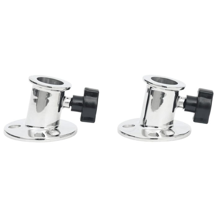 Basi Rotonde Bimini per Tubo 26 mm 2 pz in Acciaio Inossidabile 94868