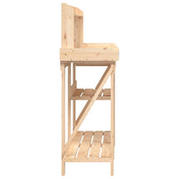 Panca porta Vasi con Ripiani in Legno Massello di Abete 368431