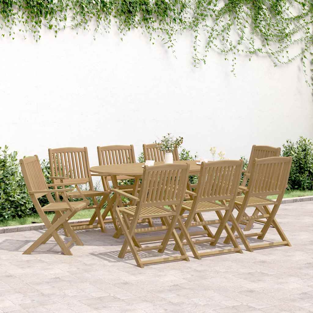 Sedie da Giardino Pieghevoli 8 pz Legno Massello di Acacia 3214231