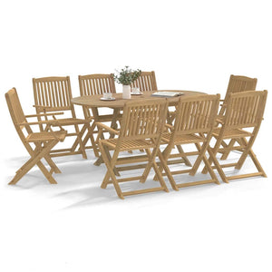 Sedie da Giardino Pieghevoli 8 pz Legno Massello di Acacia 3214231