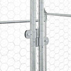 Gabbia per Polli Argento 400x100x190 cm in Acciaio Zincato 172551