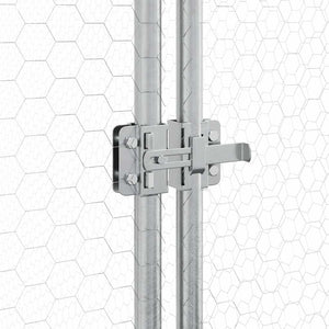 Gabbia per Polli Argento 200x105x182 cm in Acciaio Zincato 172555