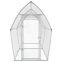 Gabbia per Polli Argento 400x105x182 cm in Acciaio Zincato