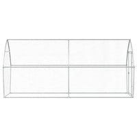 Gabbia per Polli Argento 400x105x182 cm in Acciaio Zincato