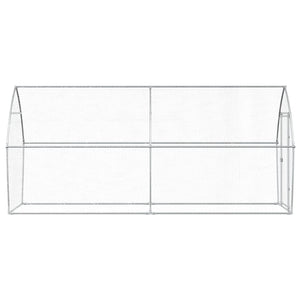 Gabbia per Polli Argento 400x105x182 cm in Acciaio Zincato