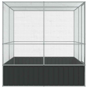 Gabbia per uccelli in argento voliera 211 x 207 x 212 cm acciaio argento 02_0045639