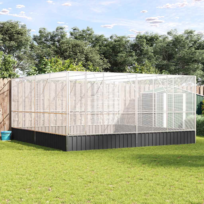 Voliera Argento 418x414x212 cm in Acciaio