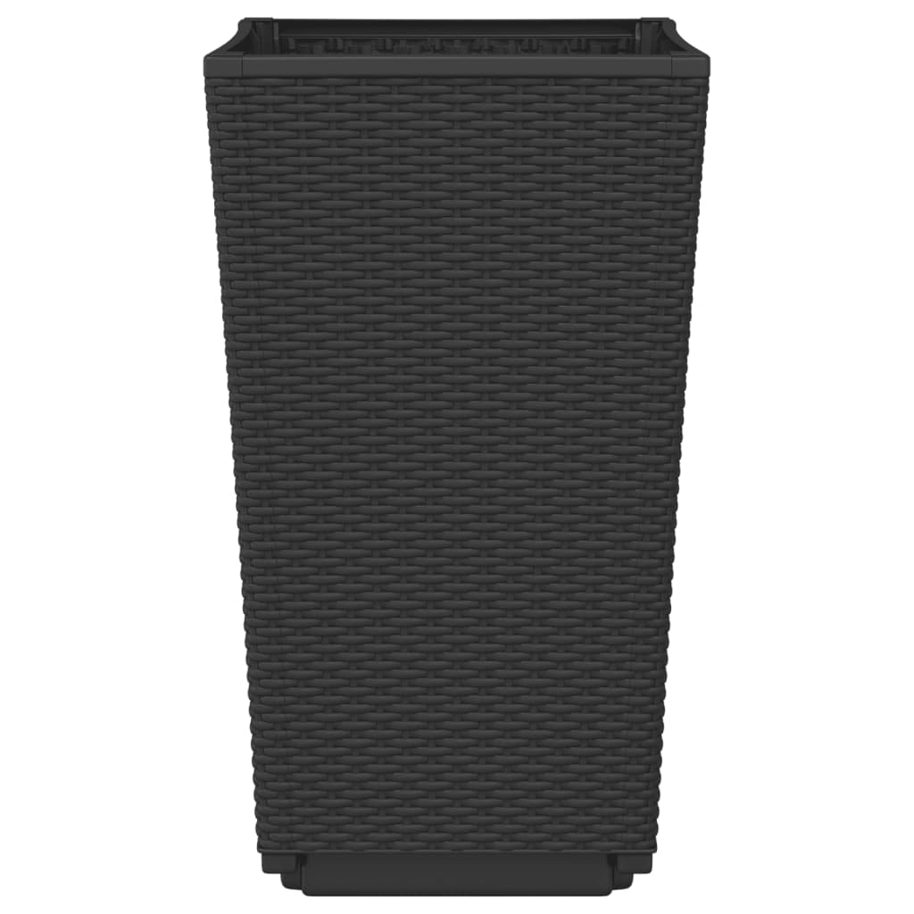 Fioriere da Giardino 2 pz Nere 32,5x32,5x57 cm in PP 367848