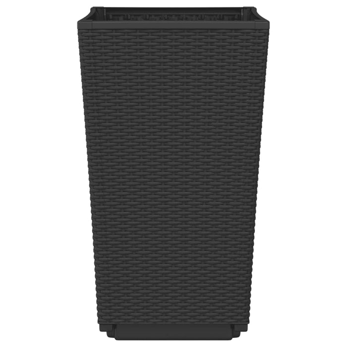 Fioriere da Giardino 2 pz Nere 32,5x32,5x57 cm in PP 367848