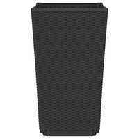 Fioriere da Giardino 2 pz Nere 32,5x32,5x57 cm in PP 367848