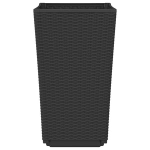 Fioriere da Giardino 2 pz Nere 32,5x32,5x57 cm in PP 367848