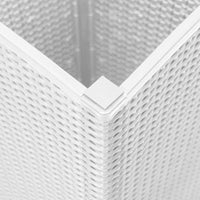 Vaso per fioriera aiuola rialzata piante fiori giardino terrazze set da 2 32,5 x 32,5 x 57 cm polipropilene bianco 02_0038935