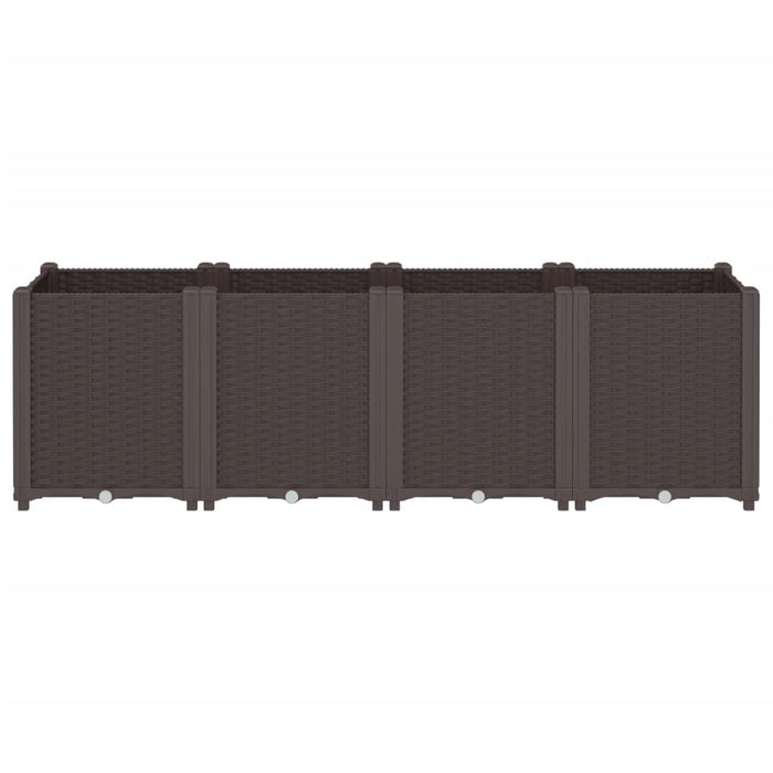 Fioriera da Giardino Marrone 160x40x53 cm in PP 367860
