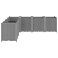 Fioriera da Giardino Grigio Chiaro 160x160x53 cm in PP 367867