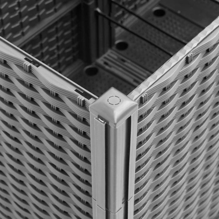 Fioriera da Giardino Grigio Chiaro 160x160x53 cm in PP 367867