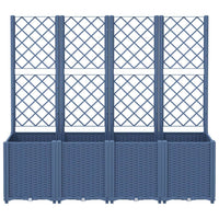 Fioriera da Giardino con Traliccio Grigia 160x40x140 cm in PPcod mxl 90953