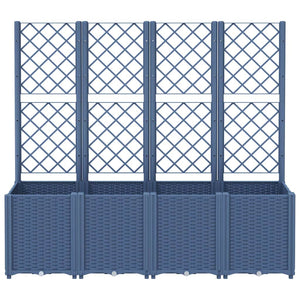 Fioriera da Giardino con Traliccio Grigia 160x40x140 cm in PPcod mxl 90953