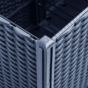 Fioriera Giardino con Traliccio-Vaso da Esterno-Contenitore per Piante Grigio Blu 160x40x140 cm PP