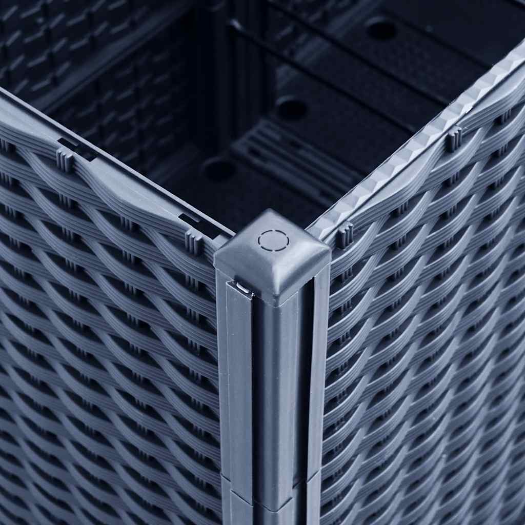 Fioriera Giardino con Traliccio Grigio Blu 160x160x140 cm PP 367881