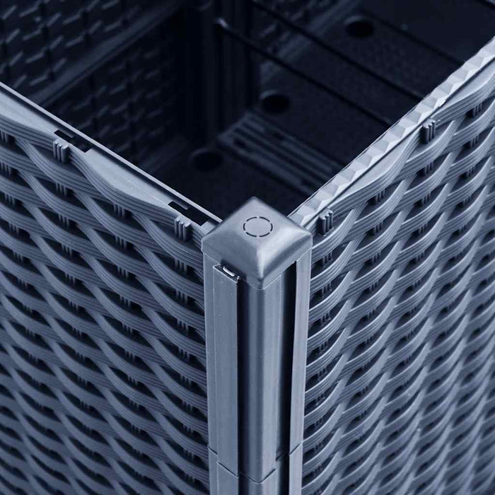 Fioriera Giardino con Traliccio Grigio Blu 160x160x140 cm PP