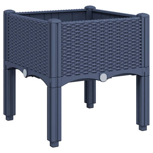 Fioriera da Giardino con Gambe Grigio Blu 40x40x42 cm in PP 367886