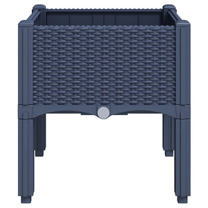 Fioriera da Giardino con Gambe Grigio Blu 40x40x42 cm in PP 367886