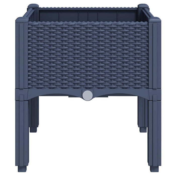 Fioriera da Giardino con Gambe Grigio Blu 40x40x42 cm in PP 367886