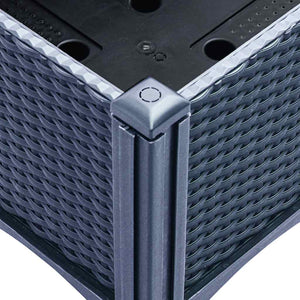 Fioriera da Giardino con Gambe Grigio Blu 40x40x42 cm in PP 367886