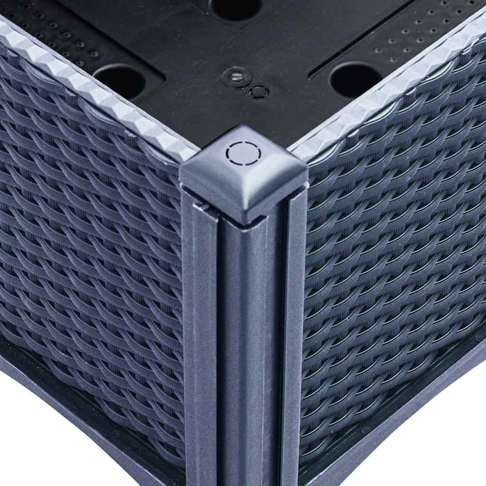 Fioriera da Giardino con Gambe Grigio Blu 40x40x42 cm in PP 367886